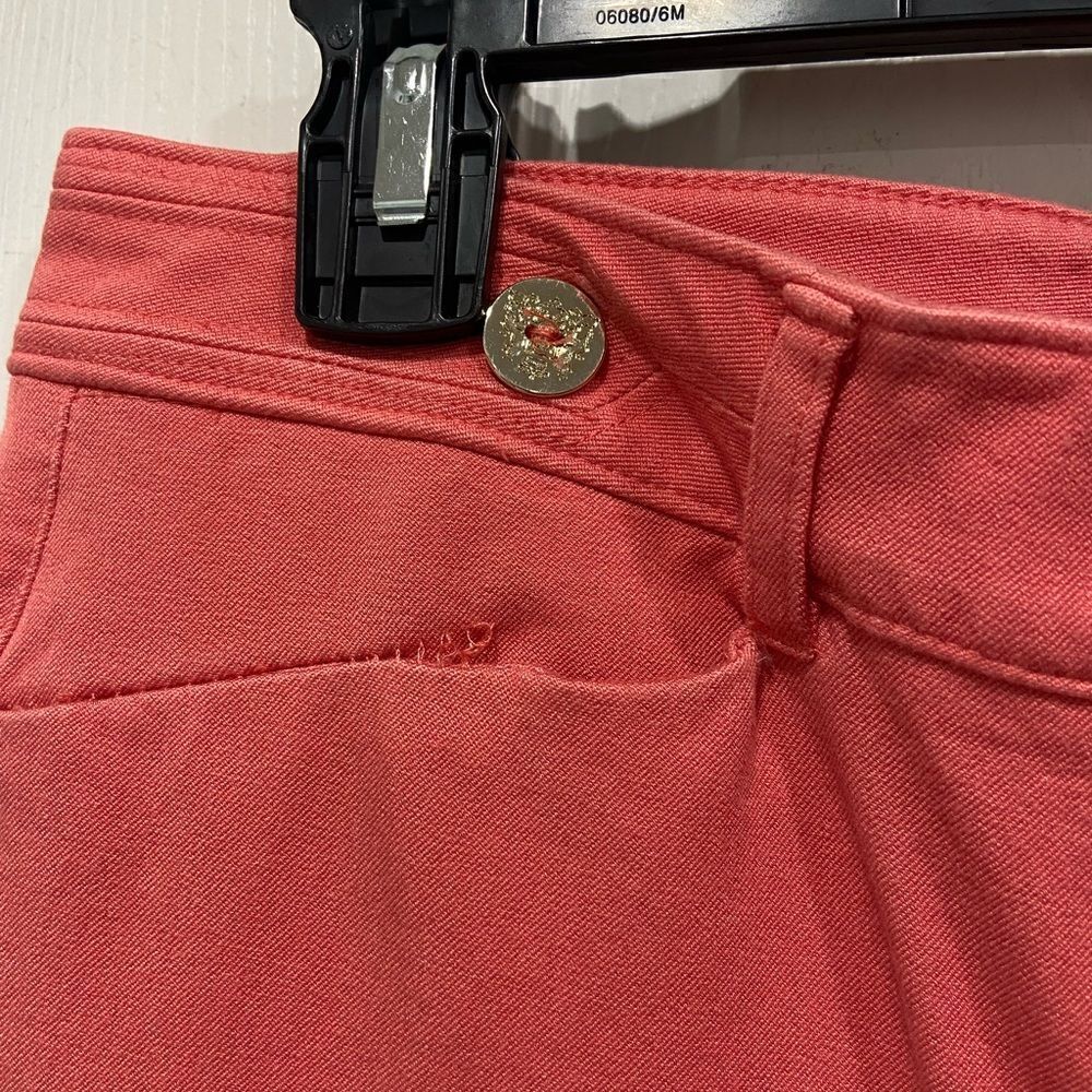 White House Black Market The Slim crop pants coral size 8 - Picture 3 of 12